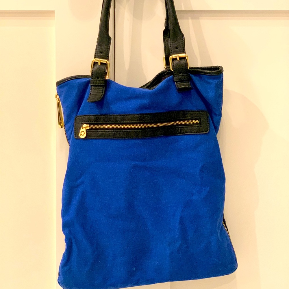 Canvas colorblock medium shopper